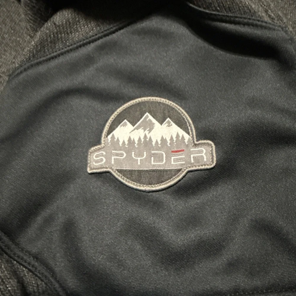 Spyder Zip Up Jacket Men's Size XL Gray Fleece Sweater Sweatshirt Activewear